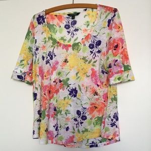 LRL Blouse 100% Linen, Light🌷♥️!!